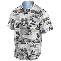 Chemise boutonnée Tommy Bahama noire Kansas Jayhawks Tropical Horizons pour hommes