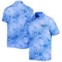 Men's Tommy Bahama Royal Kansas Jayhawks Coast Luminescent Fronds IslandZone Button-Up Camp Shirt