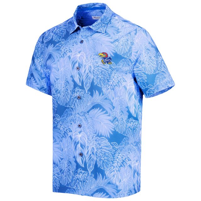 Tommy Bahama Royal Kansas Jayhawks Coast Luminescent Fronds IslandZone Chemise de camp boutonnée