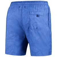 Men's Tommy Bahama Royal Kansas Jayhawks Naples Layered Leaves Swim Trunks