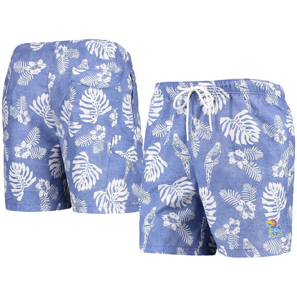 Men's Tommy Bahama Royal Kansas Jayhawks Naples Parrot Paradise Swim Shorts