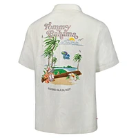 Chemise boutonnée Tommy Bahama blanche pour homme, Kansas Jayhawks, Grand Slam Bay Camp
