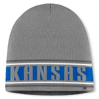 Bonnet tricoté Jace pour homme Top of the World gris Kansas Jayhawks