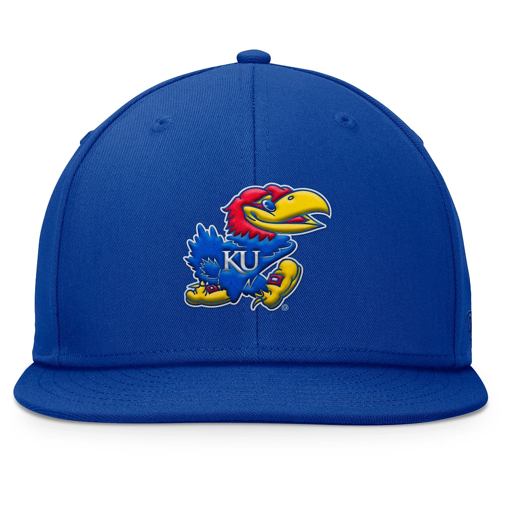 Casquette Snapback fondamentale Top of the World Royal Kansas Jayhawks pour hommes