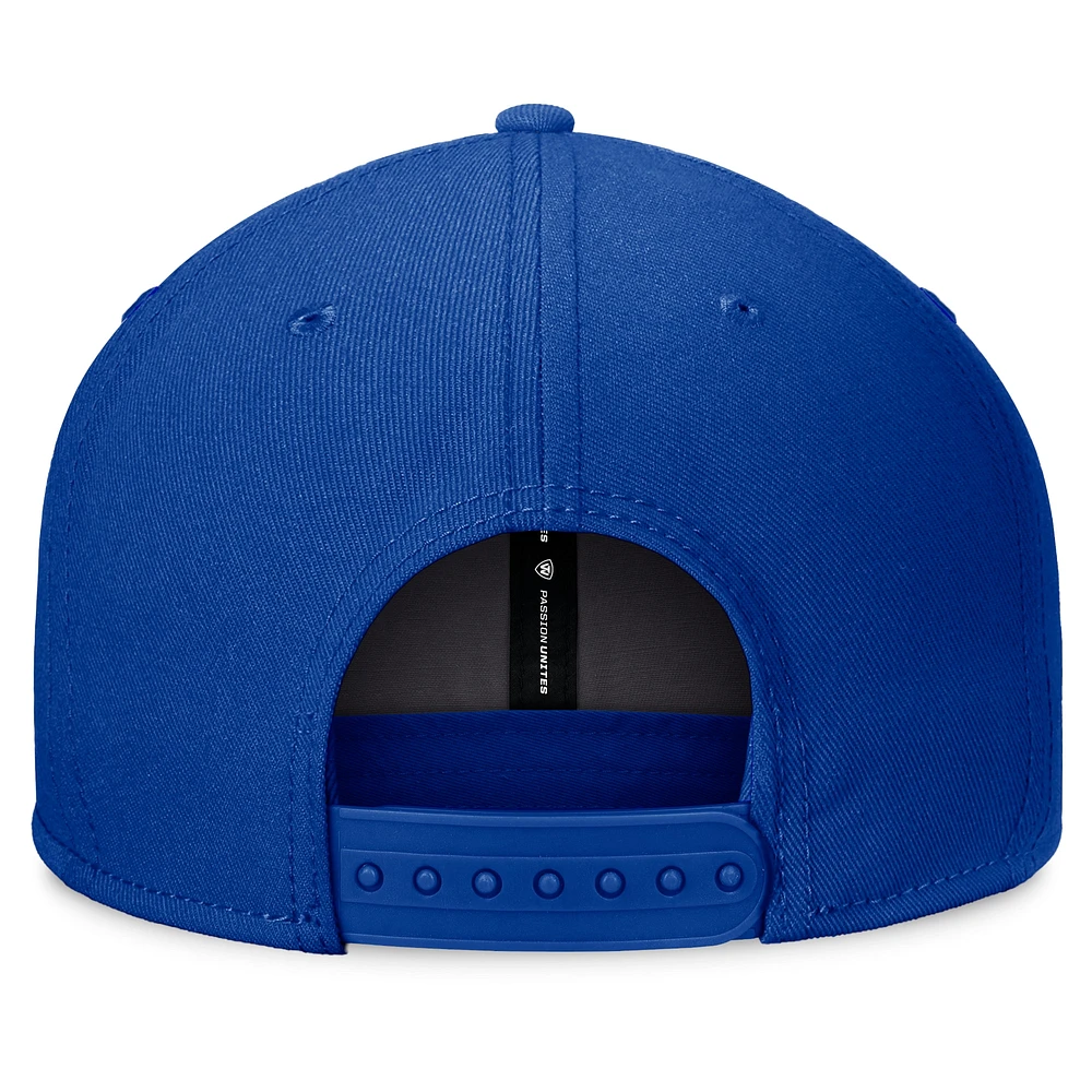 Casquette Snapback fondamentale Top of the World Royal Kansas Jayhawks pour hommes