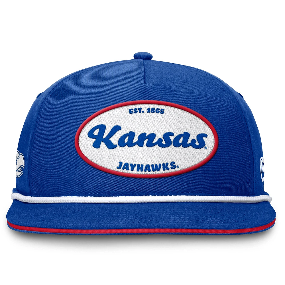 Casquette ajustable Iron Golfer Top of the World Royal Kansas Jayhawks pour homme