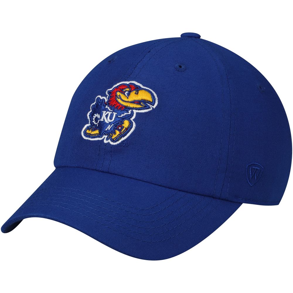 Men's Top of the World Royal Kansas Jayhawks Staple Adjustable Hat