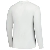 T-shirt basique à manches longues blanc pour homme des Kansas Jayhawks
