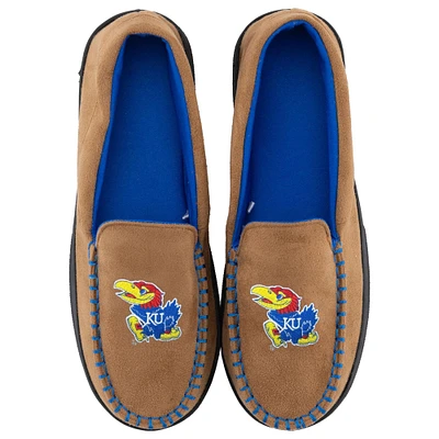 Chaussons mocassins ZooZatz Kansas Jayhawks pour hommes