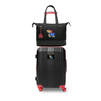 Kansas Jayhawks MOJO Premium Laptop Tote Bag and Luggage Set