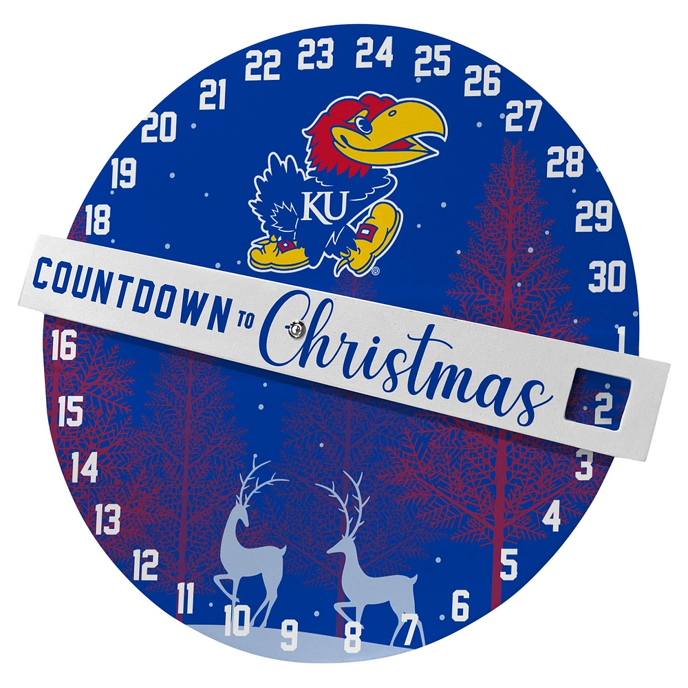 Pegasus Kansas Jayhawks Countdown to Christmas Wall Sign