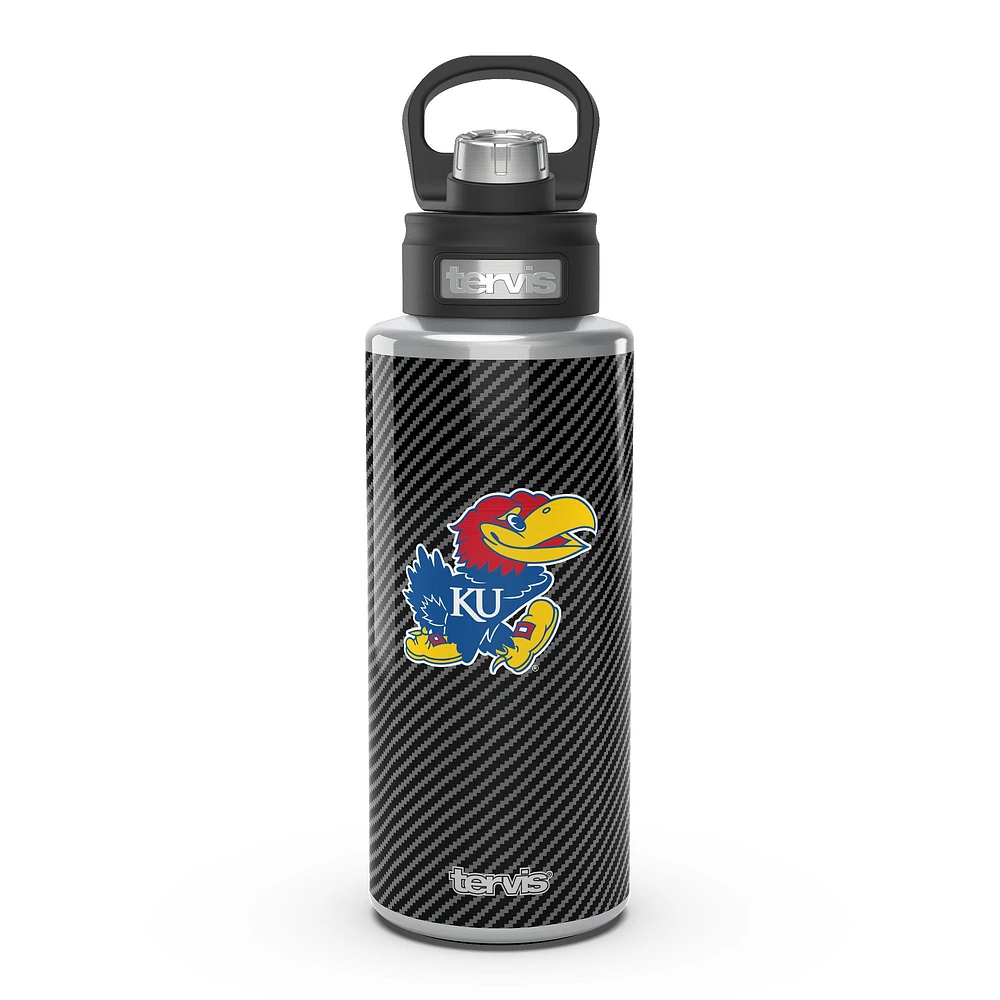 Tervis Kansas Jayhawks 32oz. Bouteille d'eau à large goulot en fibre de carbone