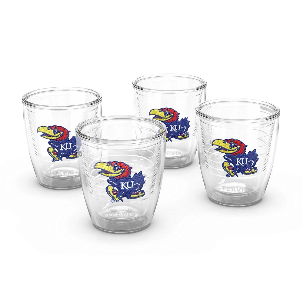 Tervis Kansas Jayhawks, paquet de 4, 12 oz. Ensemble de gobelets emblème