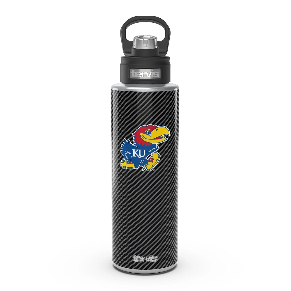 Tervis Kansas Jayhawks 40oz. Carbon Fiber Wide Mouth Water Bottle