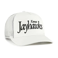 Unisex '47  Cream Kansas Jayhawks Foundation Script Adjustable Trucker Hat