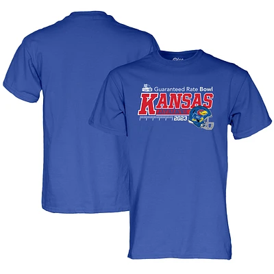 Unisex Blue 84  Royal Kansas Jayhawks 2023 Guaranteed Rate Bowl T-Shirt