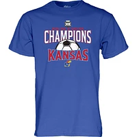 T-shirt unisexe bleu 84 Royal Kansas Jayhawks Champions du tournoi de soccer féminin Big 12 2024