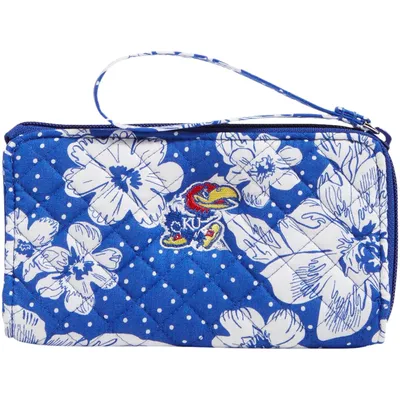 Kansas Jayhawks Vera Bradley Rain Garden Front-Zip Wristlet