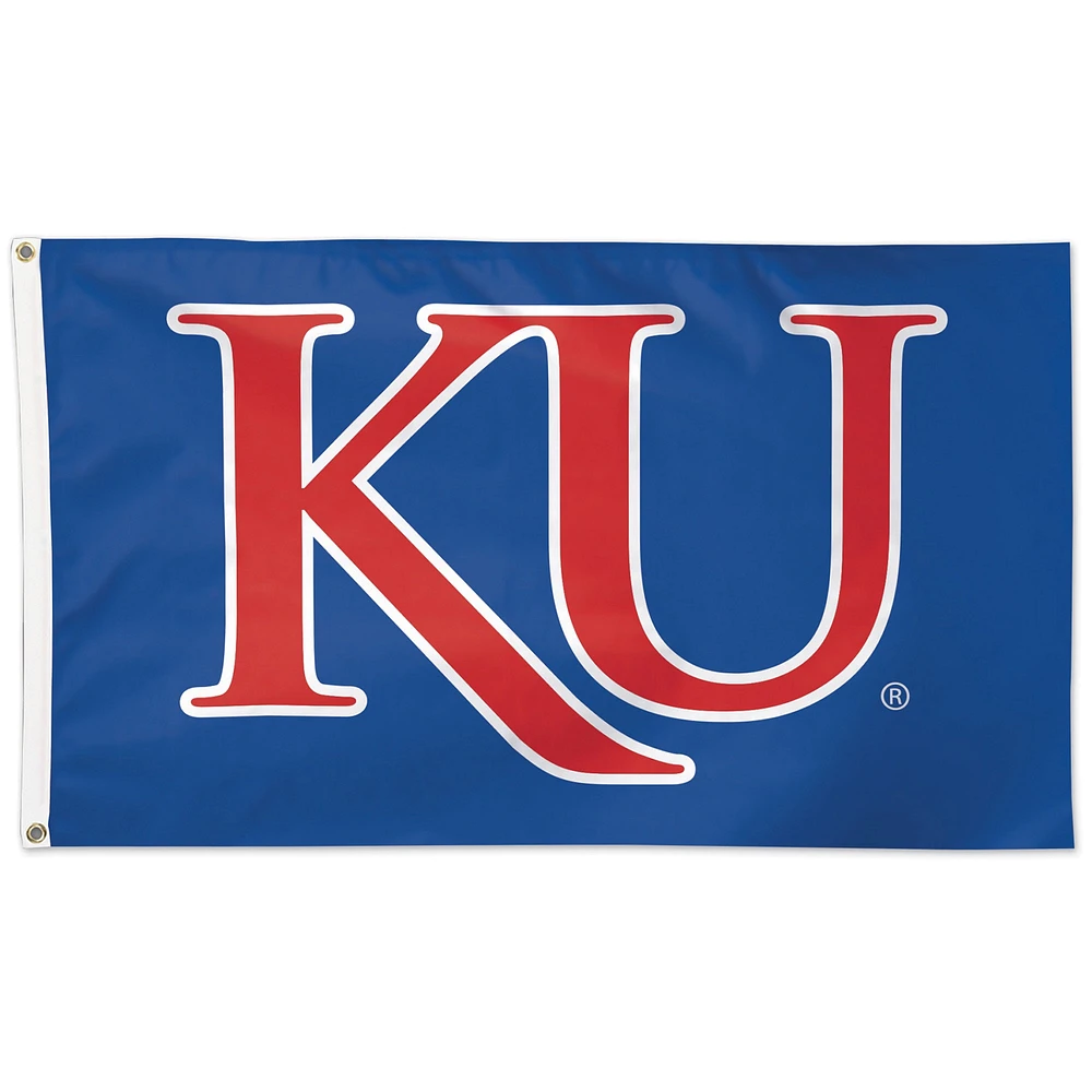 WinCraft Kansas Jayhawks 3' x 5' Drapeau unilatéral avec logo