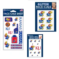 WinCraft Kansas Jayhawks 4" x 7" Waterless Tattoos Set