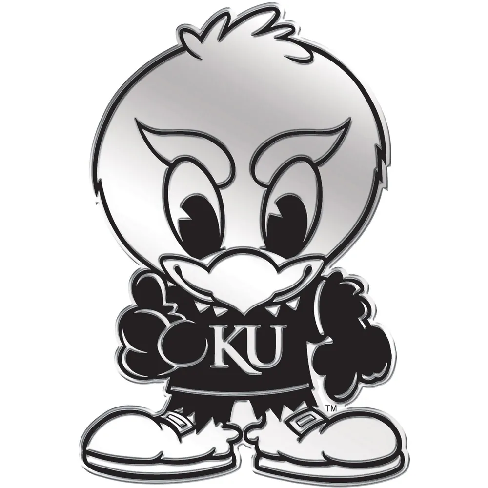 WinCraft Kansas Jayhawks Free-Form Chrome Auto Emblem Decal