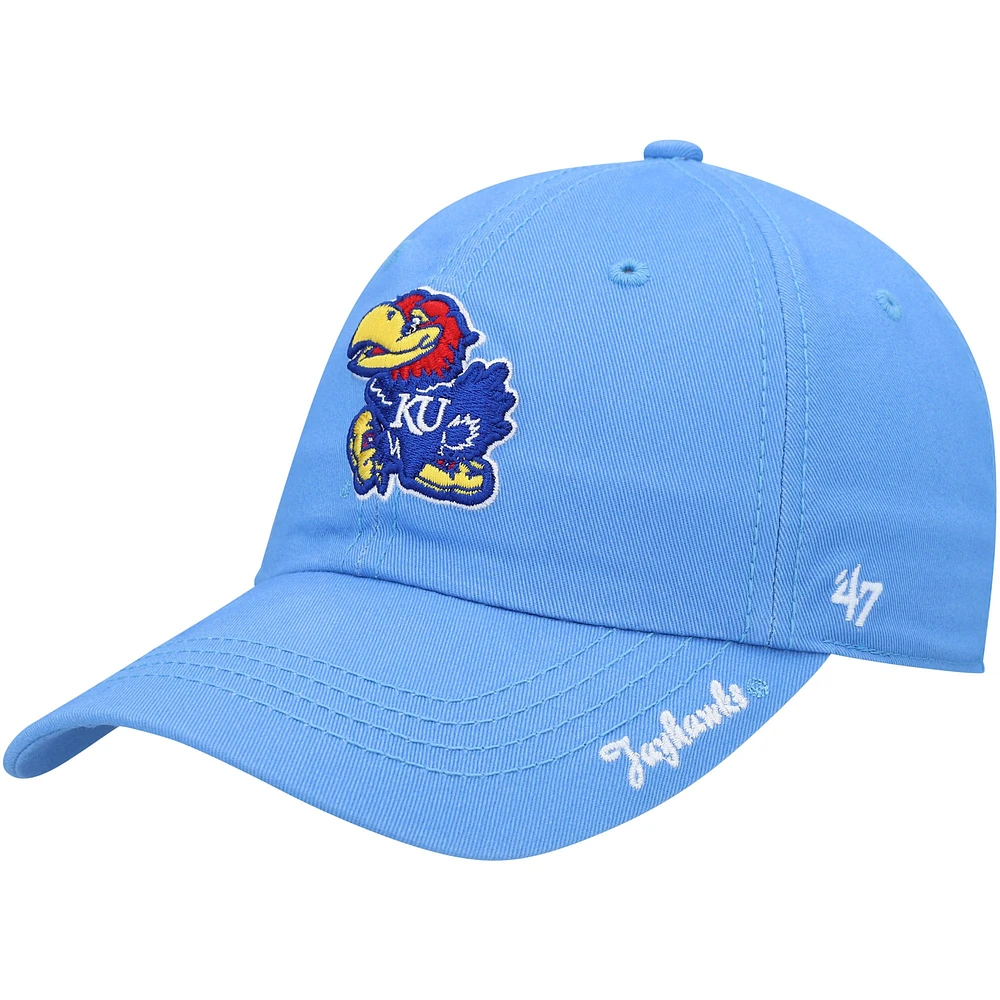 Women's '47 Light Blue Kansas Jayhawks Miata Clean Up Adjustable Hat