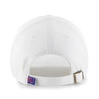 Casquette réglable '47 blanche Kansas Jayhawks Sidney Clean Up pour femmes