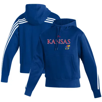 Kansas Jayhawks adidas Women's Fashion Pullover Hoodie - Royal