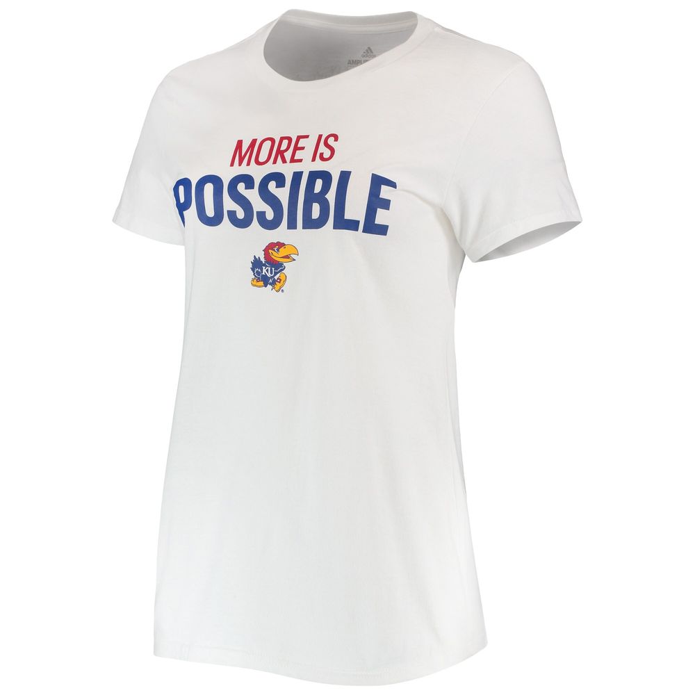 Women's adidas White Kansas Jayhawks More Is Possible T-Shirt