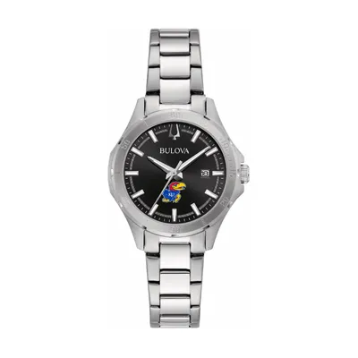 Kansas Jayhawks Bulova Women's Stainless Steel Sport Classic Watch