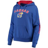 Women's Colosseum Royal Kansas Jayhawks Loud and Proud Pullover Hoodie