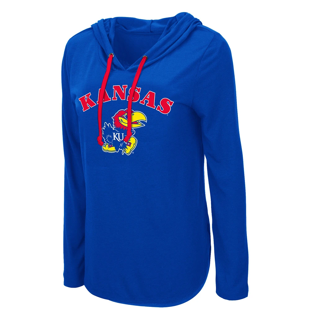 Colosseum Royal Kansas Jayhawks My Lover T-shirt léger à capuche pour femme