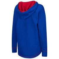 Women's Colosseum Royal Kansas Jayhawks Tunic Pullover Hoodie