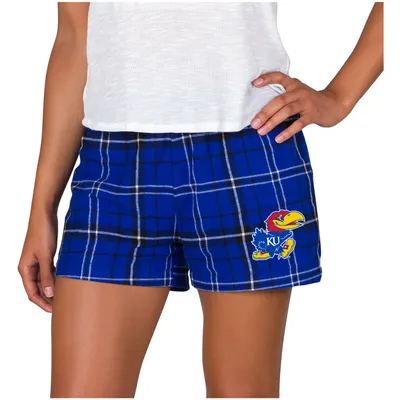 Kansas Jayhawks Concepts Sport Women's Ultimate Flannel Sleep Shorts - Royal/Black