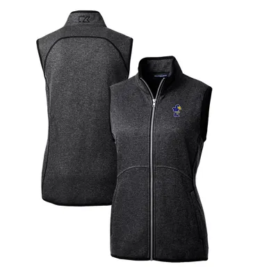 Kansas Jayhawks Cutter & Buck Women's Mainsail Basic Sweater-Knit Full-Zip Vest