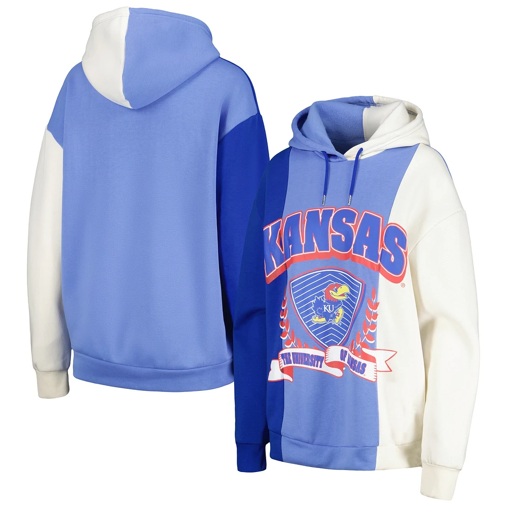 Sweat à capuche color block Gameday Couture Royal Kansas Jayhawks Hall of Fame pour femme