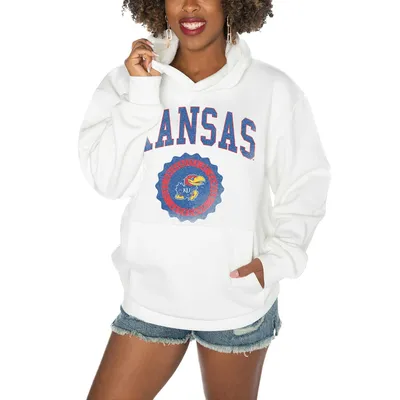 Kansas Jayhawks Gameday Couture Women's Premium Fleece Pullover Hoodie - White