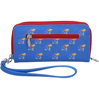 Portefeuille à poignet zippé Kansas Jayhawks pour femme