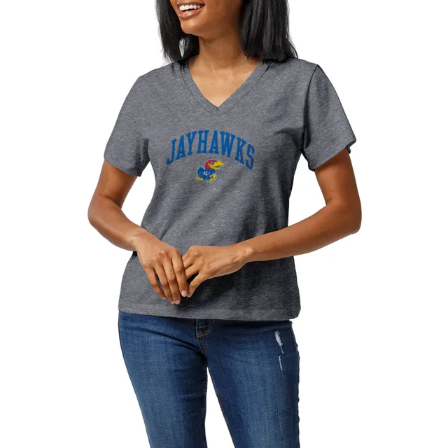 Women's League Collegiate Wear Heather Gray Colorado Buffaloes Intramural  Boyfriend V-Neck T-Shirt