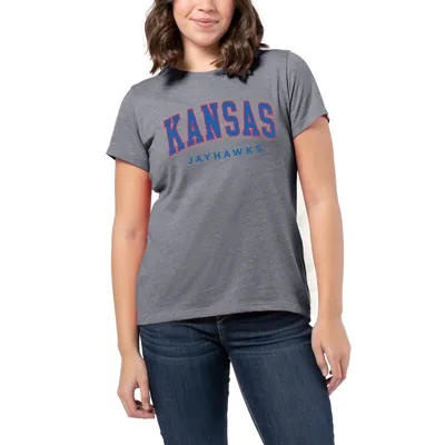 Kansas Jayhawks League Collegiate Wear Women's Intramural Classic T-Shirt - Heather Gray