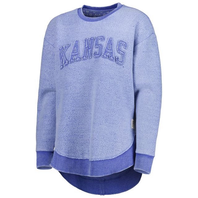 Sweat-shirt Pressbox Royal Kansas Jayhawks Ponchoville pour femme