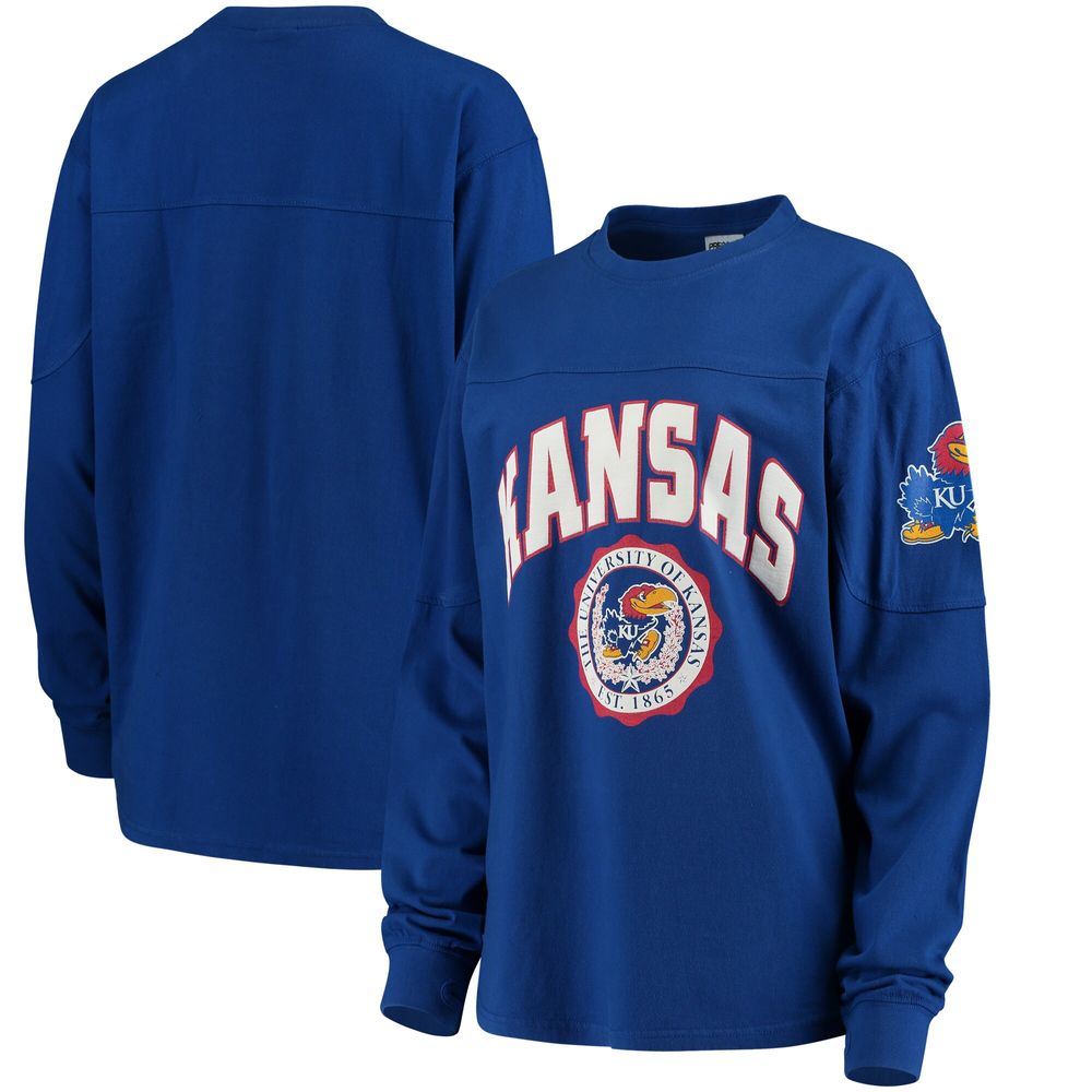 Women's Royal Kansas Jayhawks Edith Long Sleeve T-Shirt