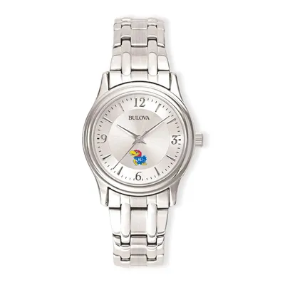 Kansas Jayhawks Women's Stainless Steel Quartz Watch - Silver