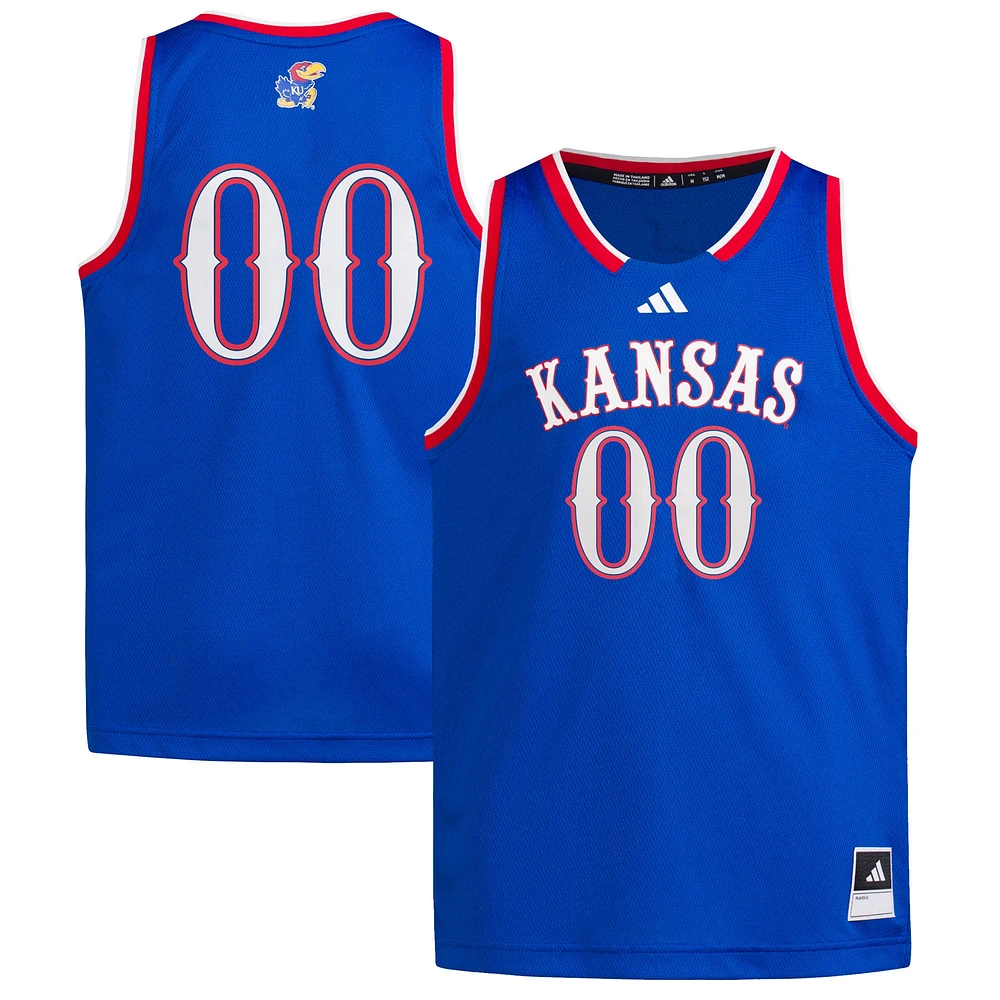 Maillot Swingman adidas #00 Royal Kansas Jayhawks pour jeunes