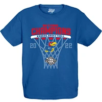 T-shirt bleu pour jeune 84 Royal Kansas Jayhawks 2022 NCAA Basketball National Champions Bracket homme