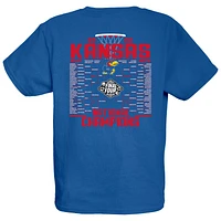 T-shirt bleu pour jeune 84 Royal Kansas Jayhawks 2022 NCAA Basketball National Champions Bracket homme