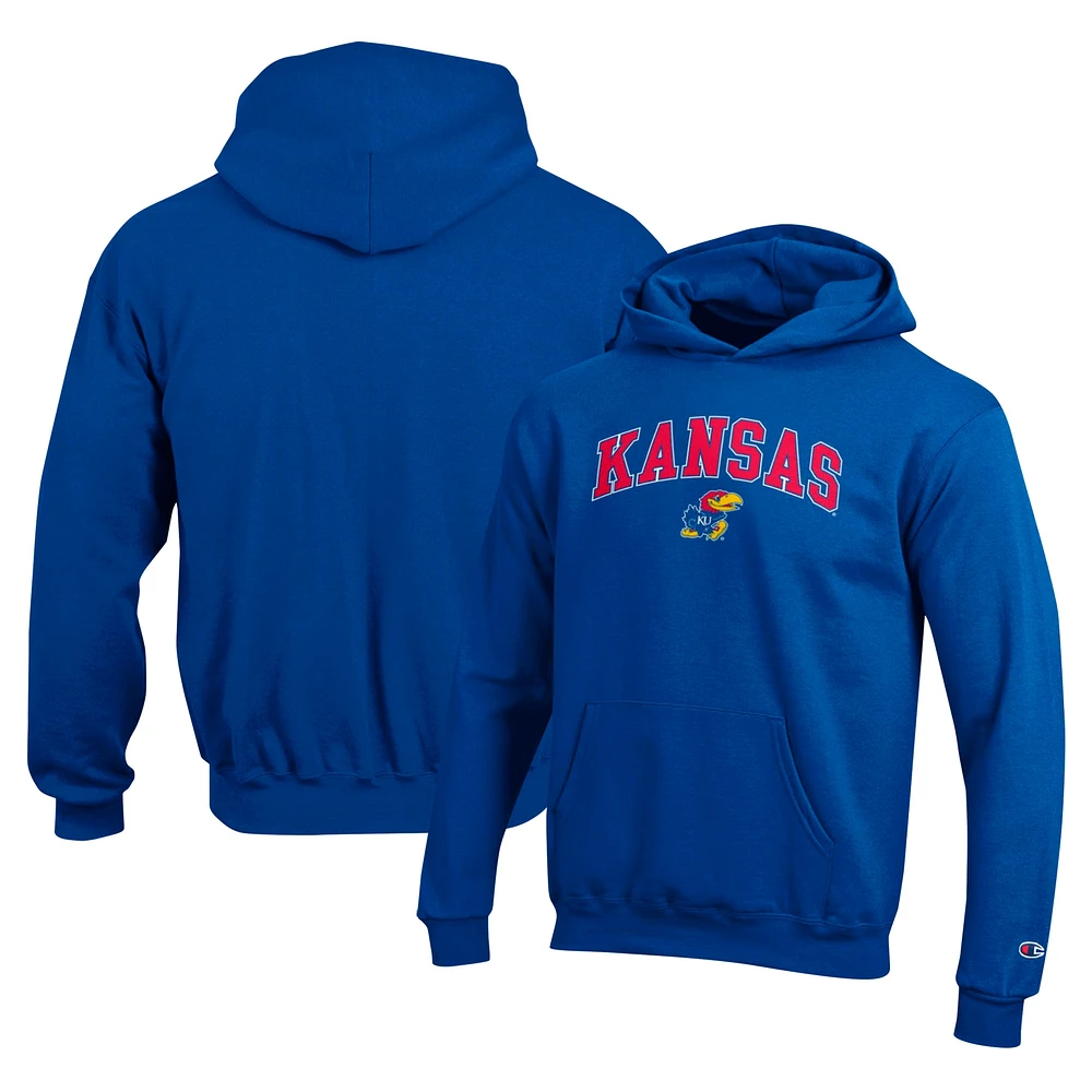 Sweat à capuche pour jeunes champions Royal Kansas Jayhawks Campus