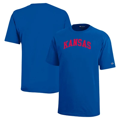 Champion de la jeunesse Royal Kansas Jayhawks Team Arch T-shirt