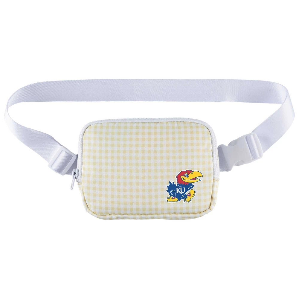 ZooZatz Kansas Jayhawks Gingham Fanny Pack