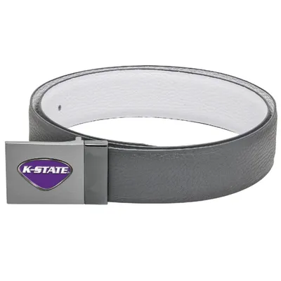 Kansas State Wildcats Reversible Leather Belt - Gray